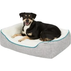 Frisco Sherpa Rectangular Bolster Cat & Dog Bed -Chewy Store 144851 PT4. AC SS1800 V1578442937