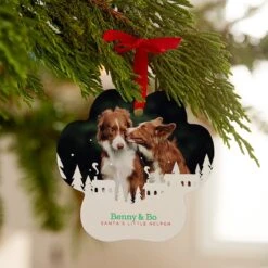 Frisco Winter Town Paw Shape Metal Personalized Dog & Cat Holiday Ornament -Chewy Store 249379 PT2. AC SS1800 V1608347252