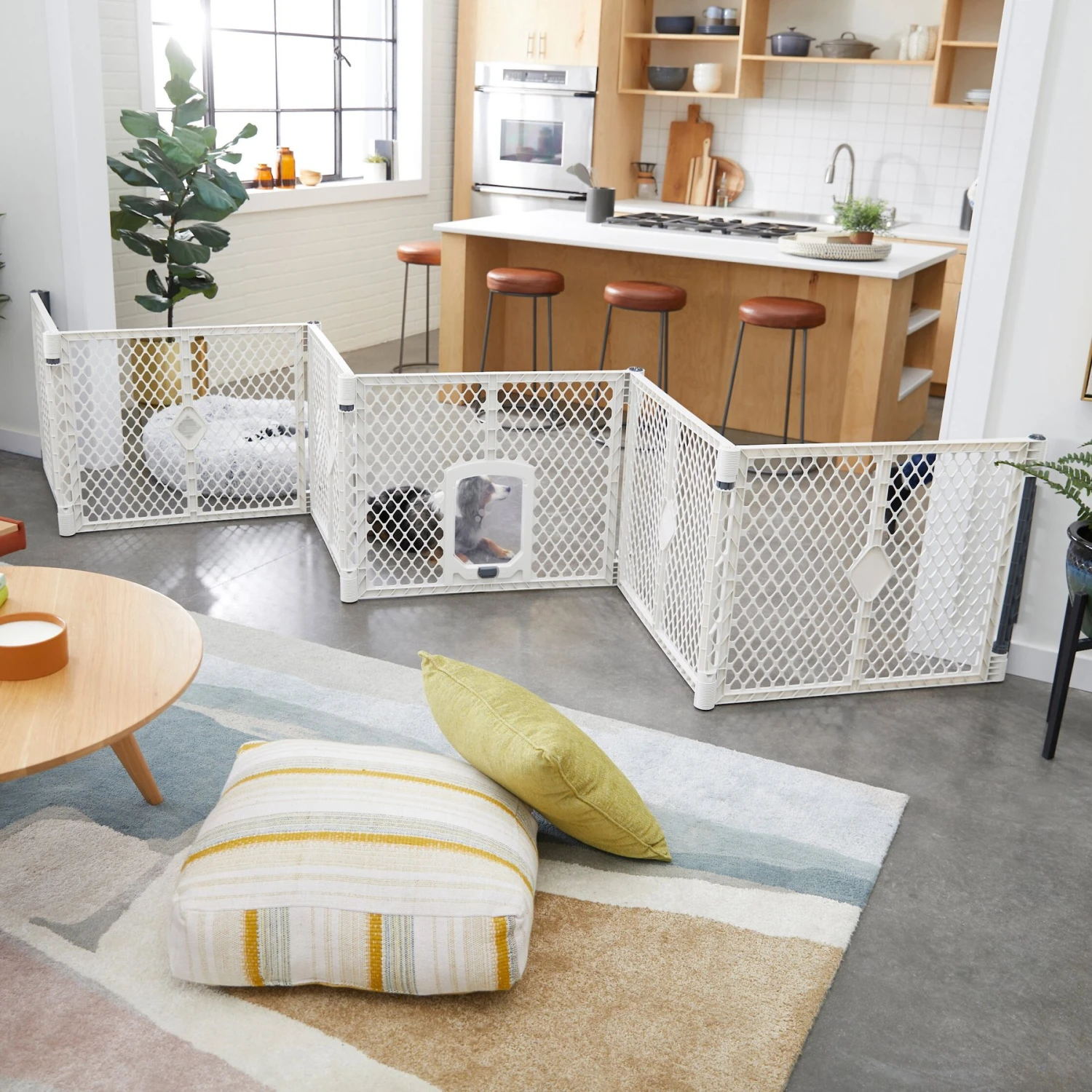 Frisco 6-Panel Plastic Exercise Dog Playpen, Light Gray 10 Frisco 6-Panel Plastic Exercise Dog Playpen, Light Gray - Image 8