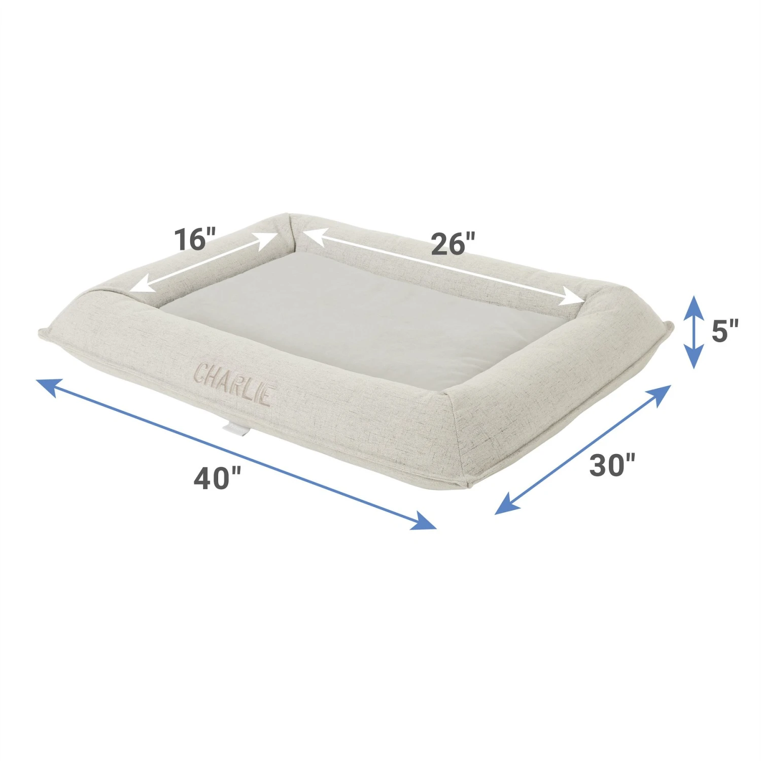 Frisco Orthopedic Personalized Bolster Dog Bed W/Removable Cover 5 Frisco Orthopedic Personalized Bolster Dog Bed W/Removable Cover - Image 3