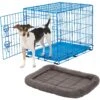 Frisco Fold & Carry Single Door Collapsible Wire Dog Crate & Frisco Quilted Plush Dog Crate Mat -Chewy Store 255501 MAIN. AC SS1800 V1604097747