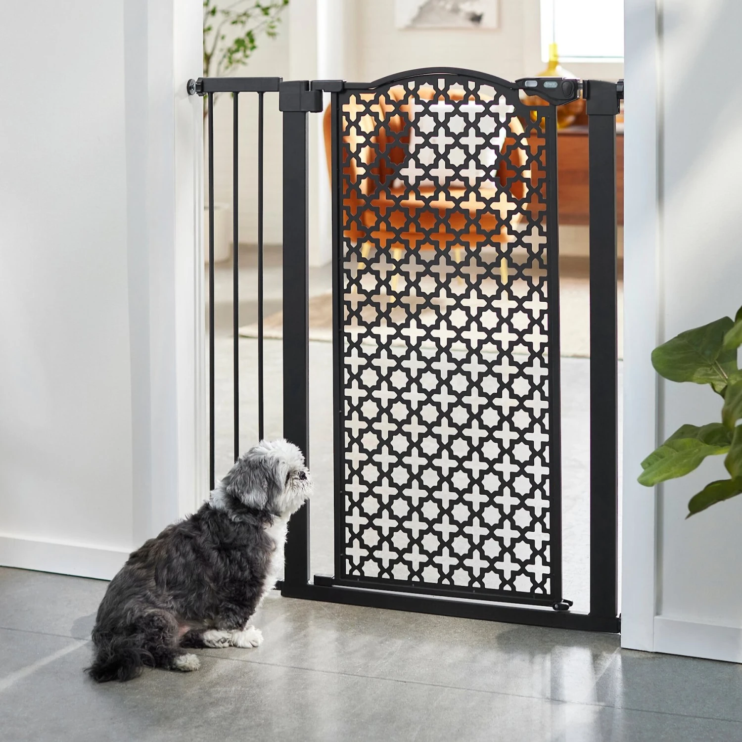 Frisco Metal Pattern Extra Tall Auto-close Dog Gate 3 Frisco Metal Pattern Extra Tall Auto-close Dog Gate