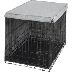 Frisco Faux Linen Dog Crate Cover -Chewy Store 289630 PT4. AC SS1800 V1644248877
