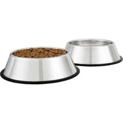 Frisco Fold & Carry Double Door Collapsible Wire Dog Crate & Mat Kit & Frisco Stainless Steel Bowl -Chewy Store 303428 PT6. AC SS1800 V1623072749