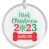 Frisco "First Christmas" Round Shaped Personalized Ornament 1 Frisco "First Christmas" Round Shaped Personalized Ornament -Chewy Store 582622 MAIN. AC SS1800 V1697131876